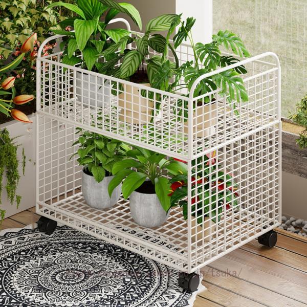 ガーデンラック 棚 プランター台 2段 観葉植物ラックフラワースタンド 室内 屋外 植木鉢スタンド ...