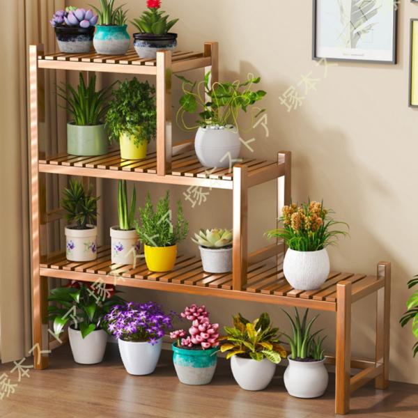 フラワースタンド 鉢スタンド プランタースタンド 天然竹 屋外 園芸ラック 花植物棚 多肉 鉢植え ...