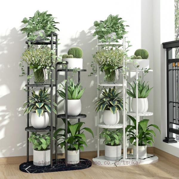 フラワースタンド 室内 玄関 アイアン スリム 省スペース シンプル プランタースタンド 花台 植木...