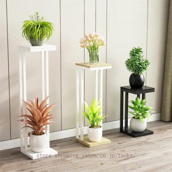 フラワースタンド 室内 プランタースタンド 観葉植物台 植木鉢台 植物ラック 鉄フレーム 錆びない ...