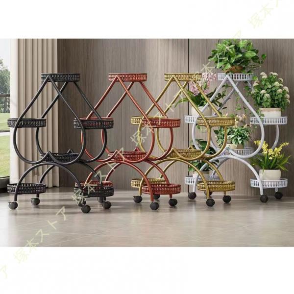 ガーデンラック 鋳鉄 ハート型 フラワースタンド 室内 プランターラック 園芸ラック 花置き棚 花台...