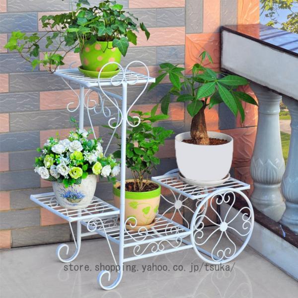 フラワースタンド ガーデンラック 園芸ラック プランタースタンド 花棚 盆栽スタンド 植物スタンド ...