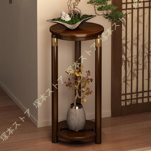 花台 プランタースタンド 竹製鉢スタンド 植木鉢スタンド 植木鉢棚 花置き棚 円形 軽量 ベッド ソ...