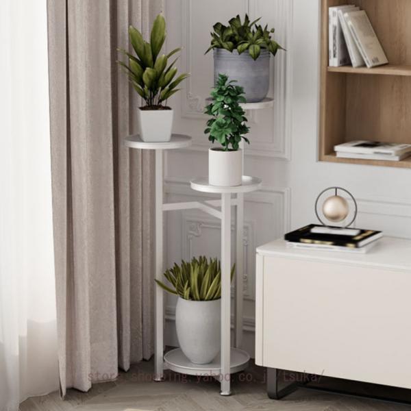 フラワースタンド 室内外兼用 プランタースタンド 鉢スタンド 花台 金属製 園芸ラック 観葉植物 花...