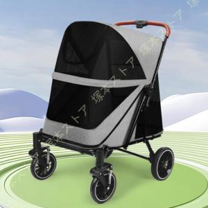 ペットカート 耐荷重50kg 大型犬対応 前後ドア 乗りやすい