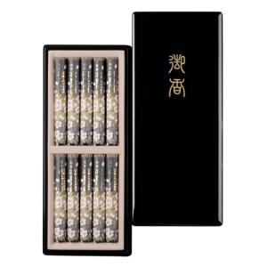 【進物用線香】【送料無料】日本香堂 宇野千代のお線香 特撰淡墨の桜 塗箱短10入  のし・包装・お悔み状無料