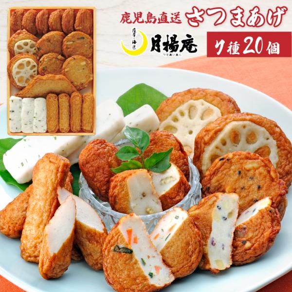 【送料無料】さつま揚げ 月揚庵 ギフト さつまあげ 鹿児島県産 特産品 月の華 V-C2 20個入　