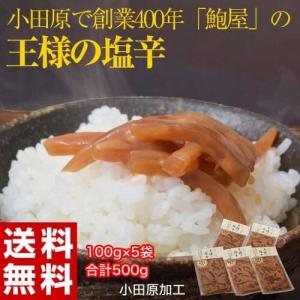 イカ いか 小田原 創業400年の鮑屋が作る 『王様の塩辛』100g×5袋セット