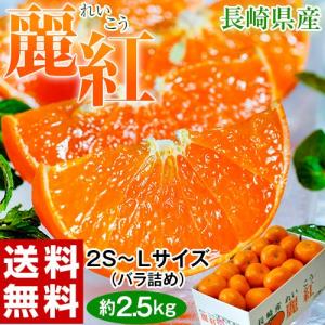 柑橘 長崎県産 ＪＡ長崎せいひ 麗紅 バラ詰 約2.5kg 2Ｓ〜Ｌ （目安として15〜26玉） 送料無料