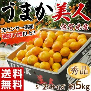 《送料無料》佐賀県産「うまか美人みかん」秀品　s〜2s　約5キロ　frt ☆