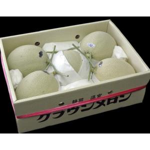 『クラウンメロン』静岡県産 雪等級又はA品 大玉4〜6玉 計約7kg ※常温 産地箱 送料無料