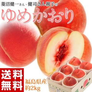 もも 桃 福島県産 菱沼農園 ゆめかおり 約2kg (5〜7玉) 送料無料 常温　ふくしまプライド。体感キャンペーン（果物/野菜）｜tsukijiichiba