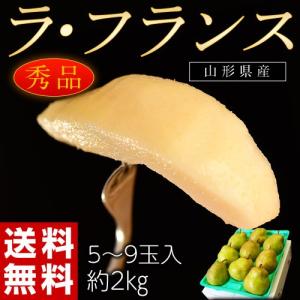 洋なし 洋ナシ 洋梨 山形県産　ラ・フランス　秀品　約2kg(5〜9玉) 送料無料