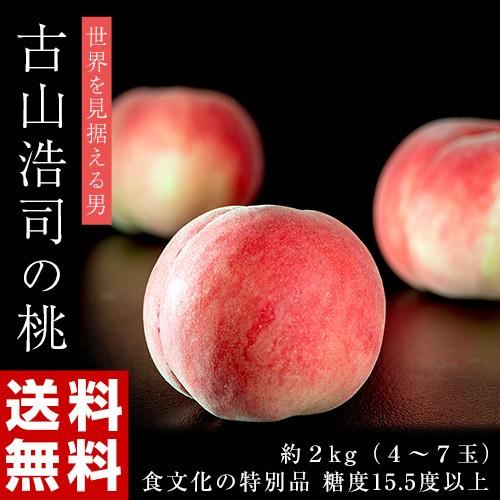 古山浩司氏が作る糖度15.5度以上の桃　食文化特別品　とろもも 約2kg（4〜7玉）　送料無料 常温...