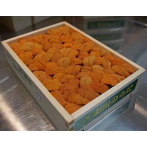 【小川】『エゾバフンウニ』弁当箱(バラ)約250g 北海道またはロシア産 ※冷蔵【豊洲市場直送】送料無料｜tsukijiichiba