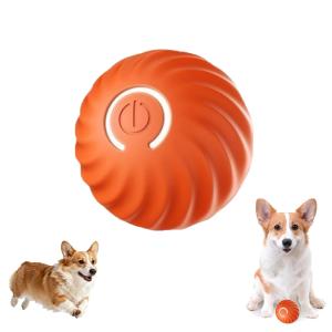 DONGFANGB 犬おもちゃ 電動 ボール 自動光の弾むボール TYPE-C充電式 犬 ボール 動くボール 光る 360度自動に回転 壊れ