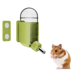 ハムスター 給水器 強力マグネット 磁気吸着 水飲み器 金網＆アクリルケージ対応 工具不要で簡単取付 ハムスター・小動物用 120ml (グ