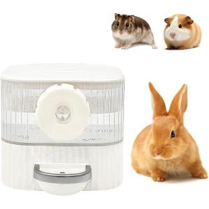 大容量650ml 小動物用 給水器 2WAY (ケージ固定/床置き) ハムスター うさぎ 水飲み器 噛み防止 ステンレス縁取り 上から給水