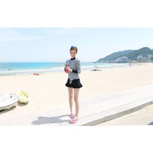 水着 ビキニ 2点セット タンキニ 長袖 ラッ...の詳細画像1
