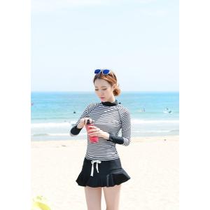 水着 ビキニ 2点セット タンキニ 長袖 ラッ...の詳細画像4