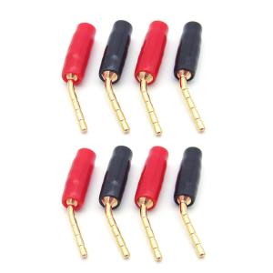 LOYELEY 2mmピン型オーディオバナナプラグ 8個入り ねじ込み式 無はんだ端子 オーディオケーブル端子プラグ スピーカーケーブル端子