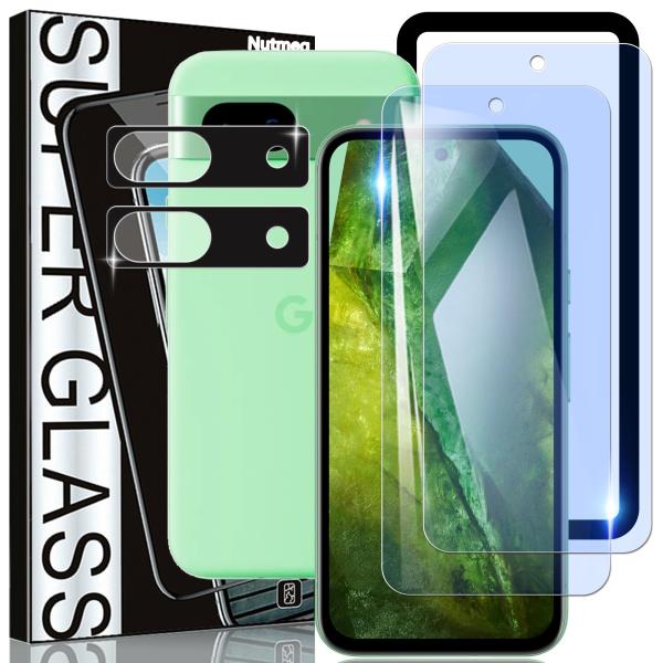 Nutmegブルーライトカット2枚＋2枚+ガイド枠付き指紋認証対応 Google Pixel 8A ...