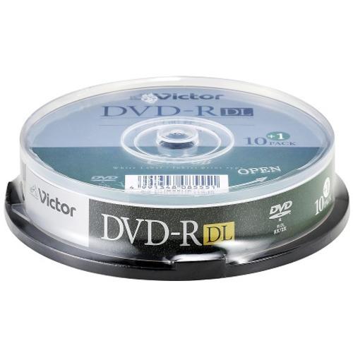 Victor DHR85HP11SJ5 パソコン用 8倍速 DVD-R DL 11枚パック 8.5G...