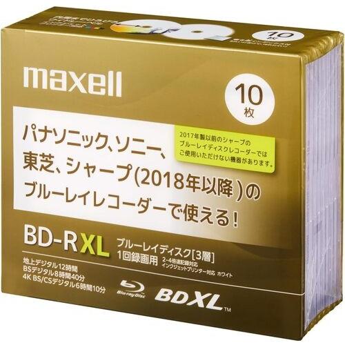マクセル BRV100EG.10SZ ブルーレイディスク 録画用BD-R XL 1回録画 片面3層 ...