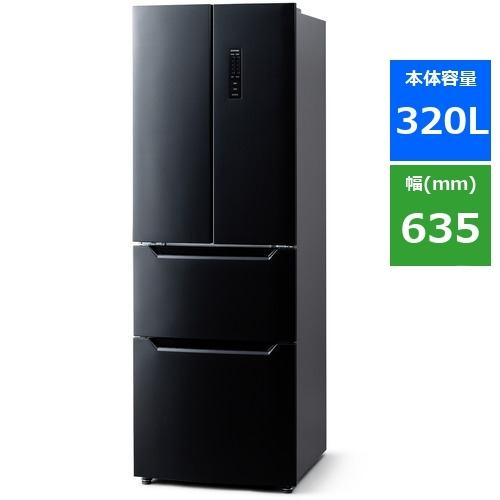 【無料長期保証】アイリスオーヤマ IRSN-32A-B 4ドア冷凍冷蔵庫 (320L・フレンチドア)...