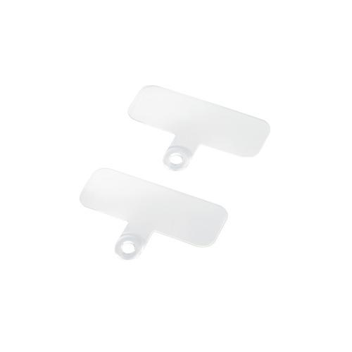 エレコム P-STHD1PCR ストラップホールシート/2枚入/ケーブル穴用 1口タイプ/オールクリ...