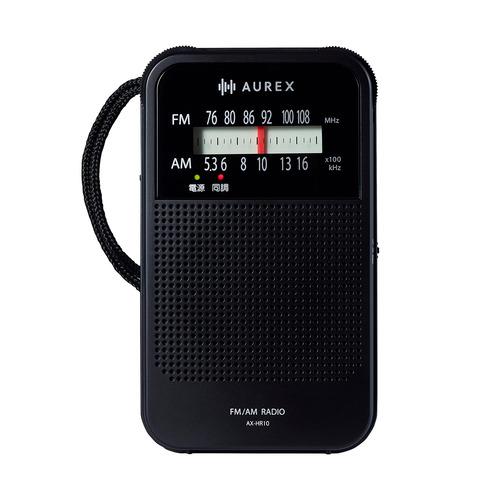 東芝 AX-HR10(K) ホームラジオ AUREX ワイド選局窓採用 強弱2段階切替LEDライト搭...
