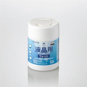 ウェットティッシュ エレコム OAクリーナー 除菌 WC-DP50N4 液晶用ウェットクリーニングティッシュ 50枚｜tsukumo-y2