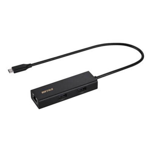 BUFFALO LUD-U3-CU101BK LAN変換アダプタ USB-C オス→メス LAN U...
