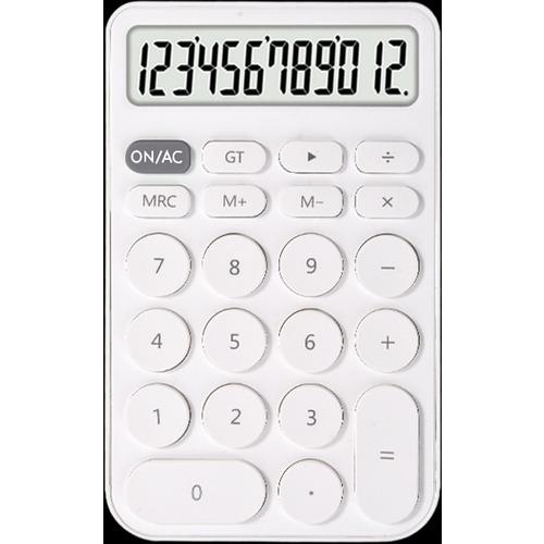 LTL Relation CALC001WH シンプルな機能で使いやすいカラフルな電卓 12桁表示・...