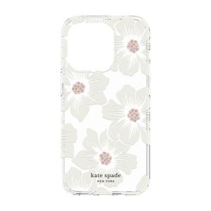 kate spade new york KSIPH-223-HHCCS 2022 iPhone 14 Pro用スマートフォンケース [ Hollyhock Floral Clear Cream with Stones ] クリア｜tsukumo-y2