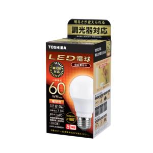 東芝 LED電球 電球色 60W形相当 広配光調光180度 LDA7L-G／DSK60V1 ( 1
