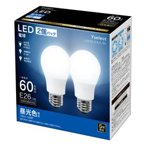 東芝 LED電球 一般電球形 A形E26 広配光180度 60W形相当 昼白色