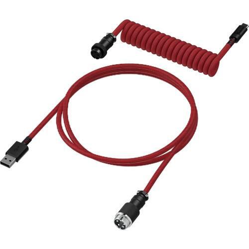 HyperX USB-C Coiled Cable Red-Black コイルケーブル レッド&amp;ブラ...