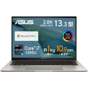 UX5304VA-NQI7WS　Zenbook S 13 OLED　[ 13.3型 有機EL 2880×1800 i7-1355U RAM:16GB SSD:512GB Windows 11 Home / MS Office H&B / バサルトグレー ]｜tsukumo-y