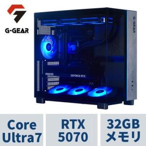 ゲーミングPC G-GEARピラーレス GV7J-F262B/R/CP1 CoreUltra7 270K Plus /RTX5070 /32GBメモリ /1TB SSD /WiFi7+BT対応 /ガラスサイド+水冷仕様