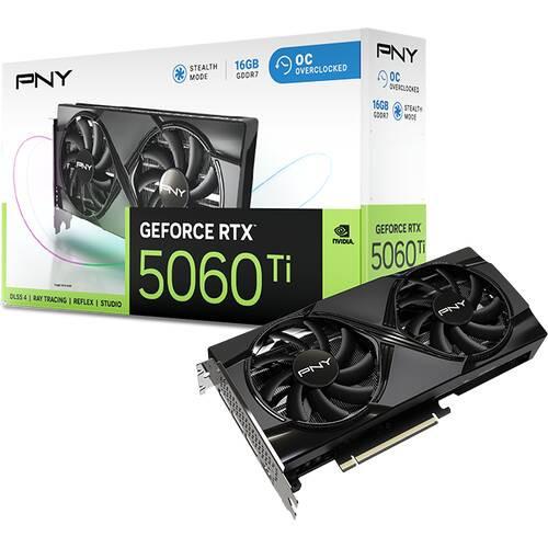PNY GeForce RTX 5060 Ti 16GB Overclocked Dualfan　V...