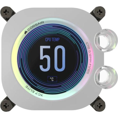 iCUE XC7 RGB ELITE LCD CPU ウォーターブロック - ホワイト　CX-901...