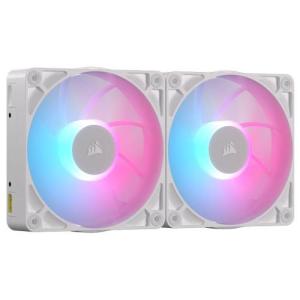 iCUE LINK RX140 MAX RGB WHITE Dual Fans Starter Kit CO
