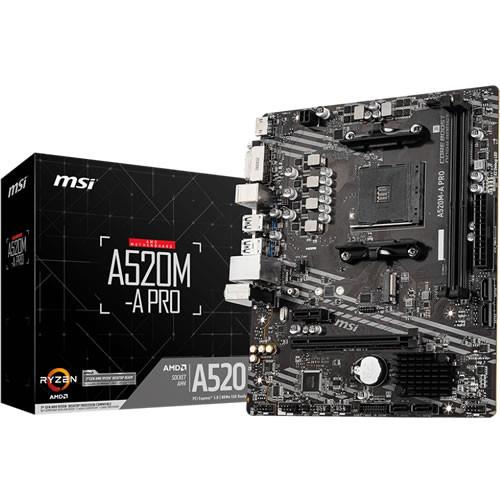 MSI エムエスアイ A520M-A PRO マザーボード AMD A520チップセット搭載 Mic...