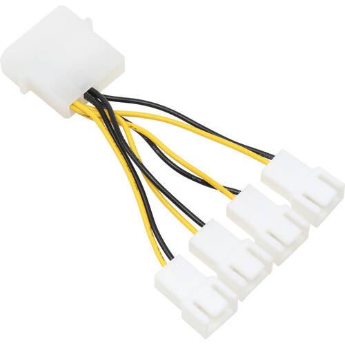 ファン用電源4分岐ケーブル 5cm　CA-864A