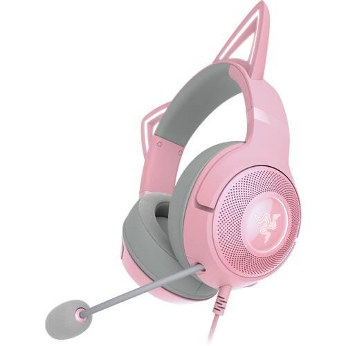 Kraken Kitty V2 (Quartz Pink) 有線USB ゲーミングヘッドセット ネコ...