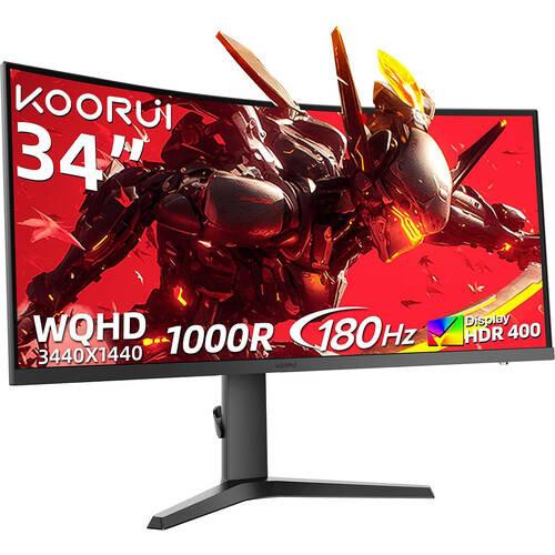 34E6UC 34インチ ウルトラワイド(3440x1440) ゲーミングモニター 180Hz 1m...