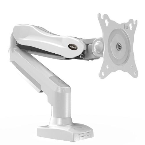 HNSS31 ホワイト ガススプリング式 シングル モニターアーム 13〜32インチ対応 耐荷重2〜...