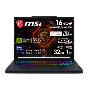 ゲーミングノート Crosshair-16-Max-HX-E2WGXK-2699JP [16型 /Core Ultra 7 251HX /RTX5070 /RAM:32GB /SSD:1TB /Windows 11 Home /コアブラック]
