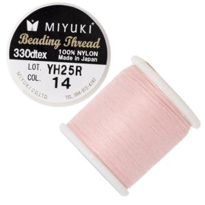 MIYUKI ビーズステッチ糸 K4570-14 エンジェルピンク #40 (0.2mmφ) 50m巻 1個 ビーズ糸 ピンク ライトピンク｜tsukuro-dot-com